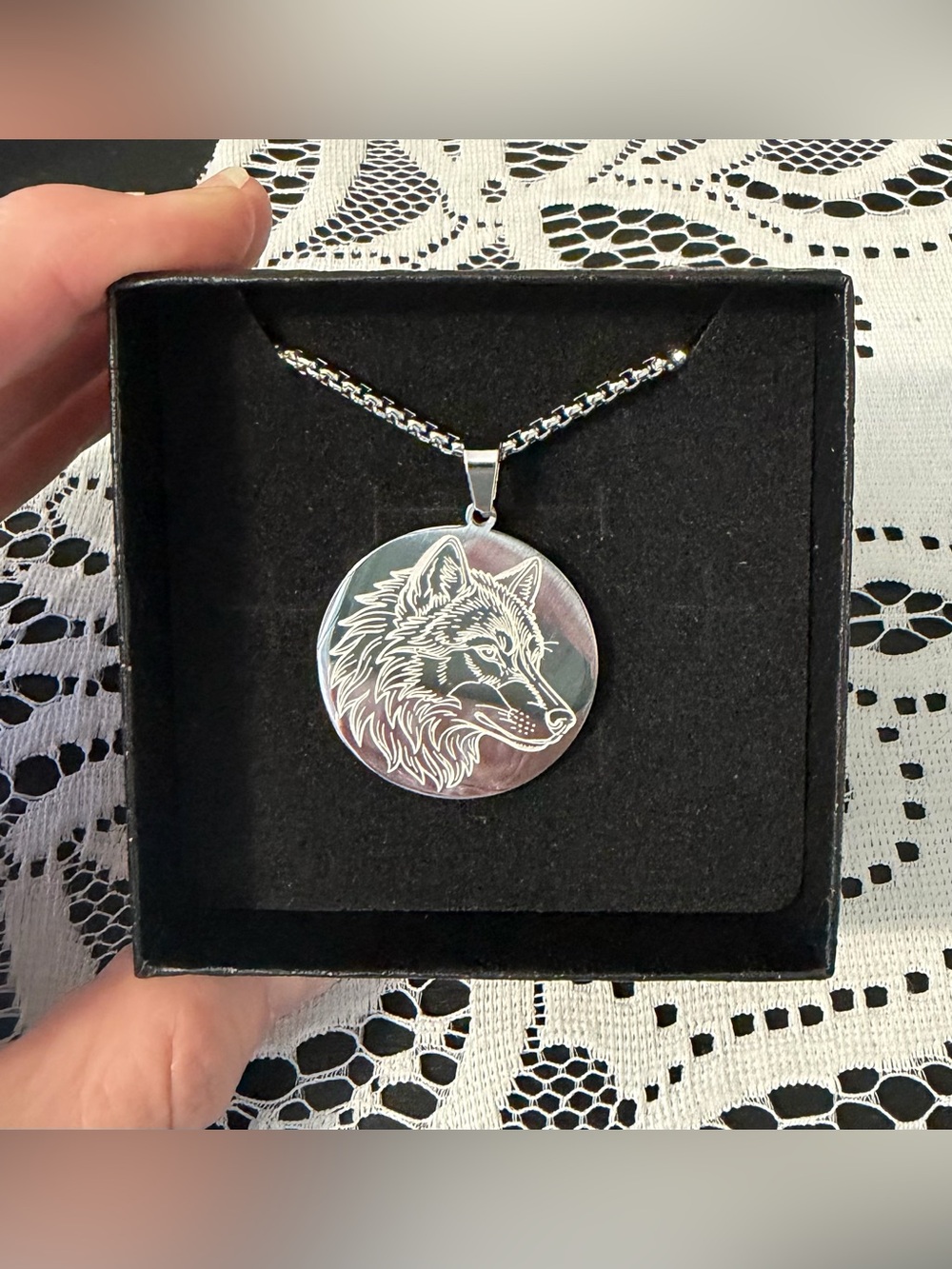 🆕 Stainless Steel Wolf Pendant Chain